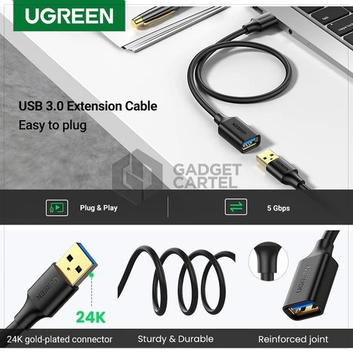 Cáp USB 3.0 nối dài Chống Gỉ, Đầu Cáp Mạ Vàng chính hãng Ugreen US129 - Bảo hành 24 tháng | BigBuy360 - bigbuy360.vn