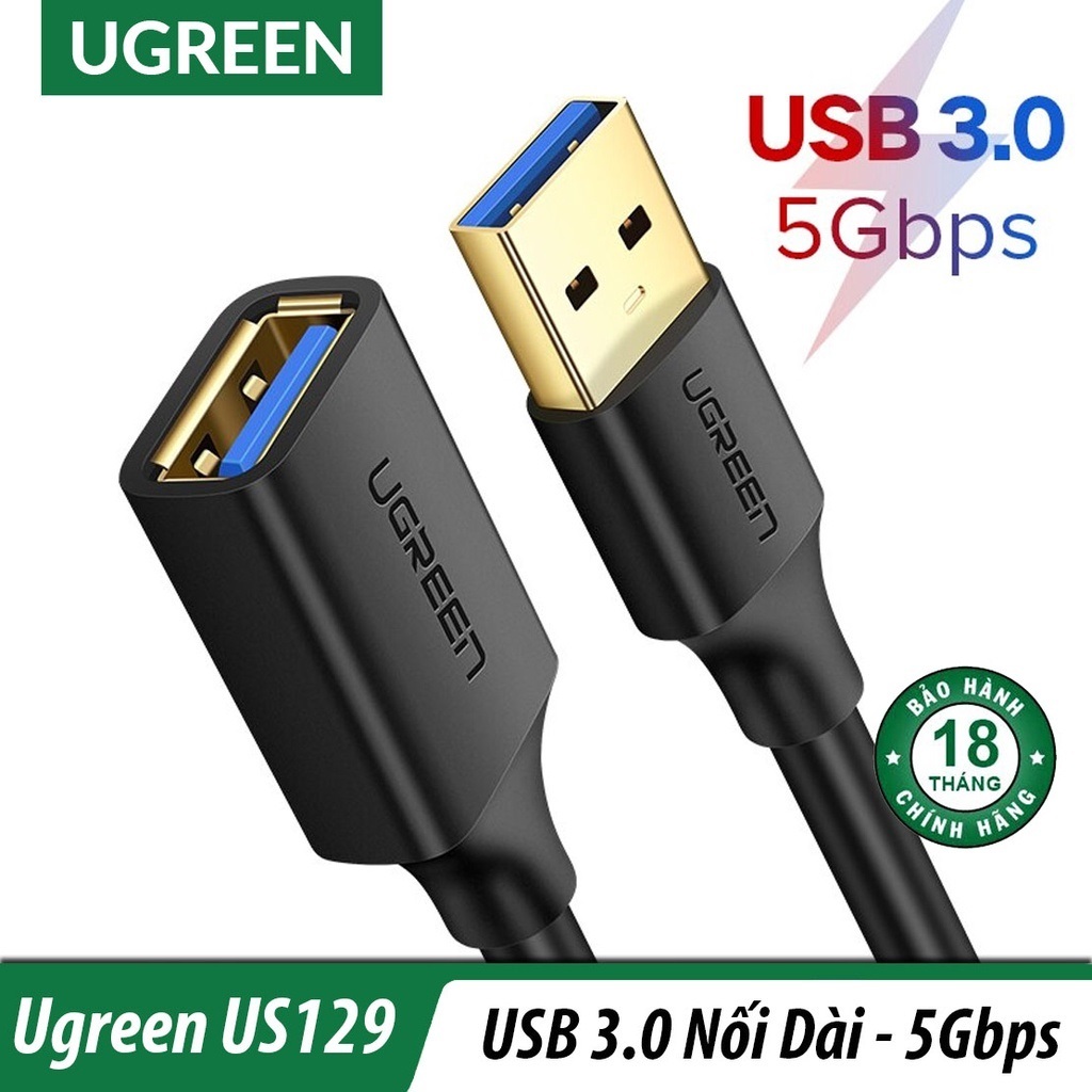 Cáp USB 3.0 nối dài Chống Gỉ, Đầu Cáp Mạ Vàng chính hãng Ugreen US129 - Bảo hành 24 tháng | BigBuy360 - bigbuy360.vn
