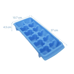 COMBO 5 Khay đá nhựa 12 viên xanh - Viên lớn giúp làm rau câu phô mai, làm topping siêu tiện lợi