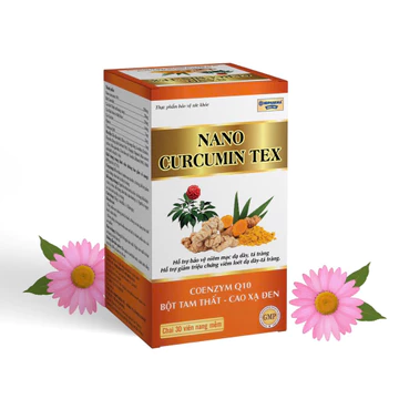 Viên uống NANO CURCUMIN TEX (Hộp 30 viên) Hỗ trợ tiêu hóa, giảm đau dạ dày, tá tràng.