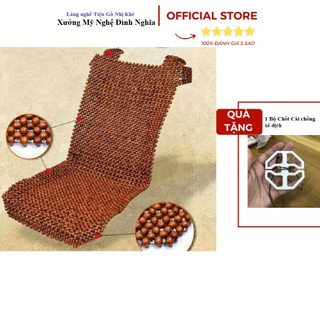 Lót đệm hạt gỗ nhãn Đẹp Rẻ tiện lợi cho xe Ô TÔ - Ghế Văn Phòng hàng đan Kỹ dây dù giá xưởng