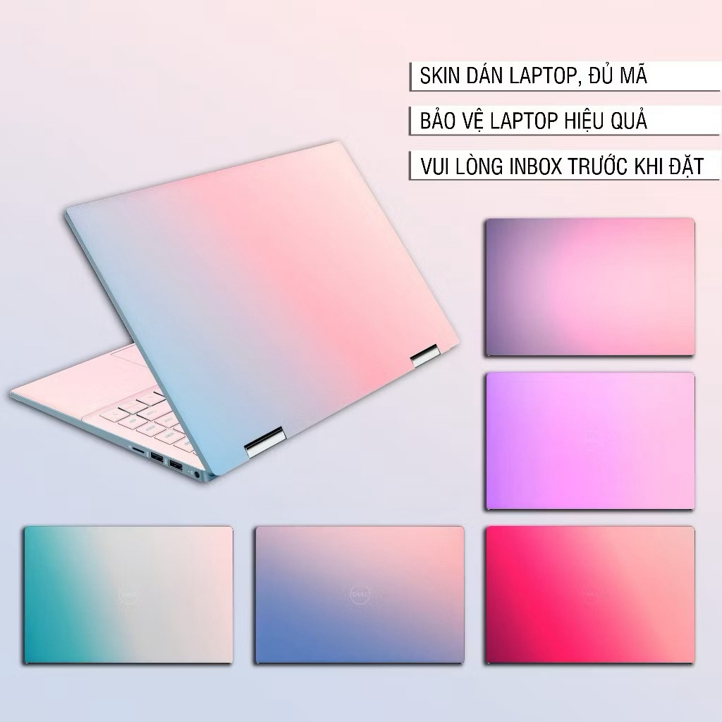 Miếng dán laptop, mẫu gradient màu pha độc đáo cho Laptop Acer, HP ...