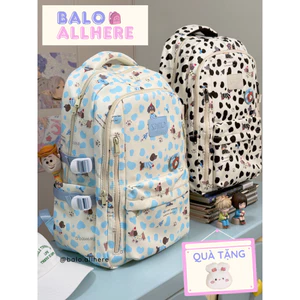 BaLo (XINHXINH) [ORDER] Cặp Học Sinh Cấp 1 Cấp 2 Cấp 3 Họa Tiết Cún Dachshund, Balo Dễ Thương Chống Nước BL17