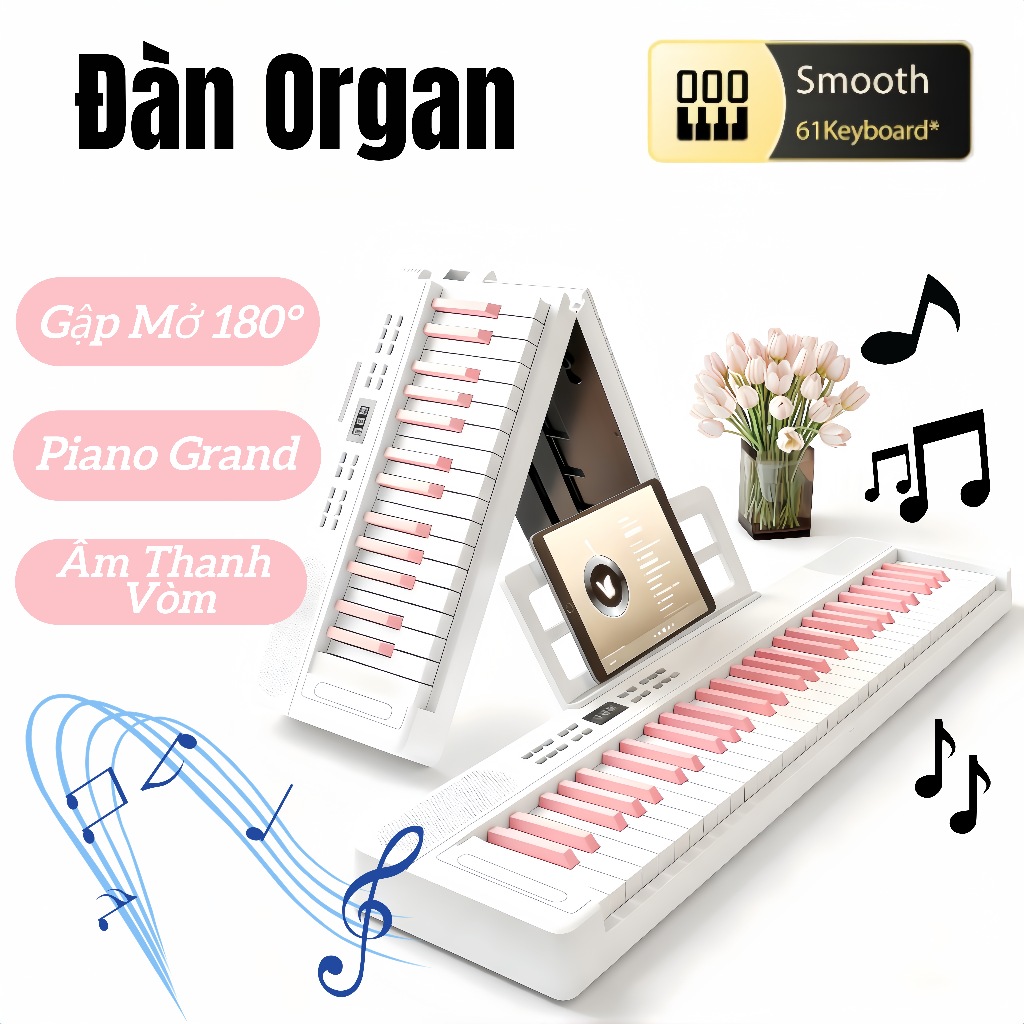 【Giáo viên đề xuất】Đàn Piano Điện & Organ 61 Phím | Nhạc Cụ Đa Năng Cho Người Mới Học, Giáo Viên & Trẻ Em