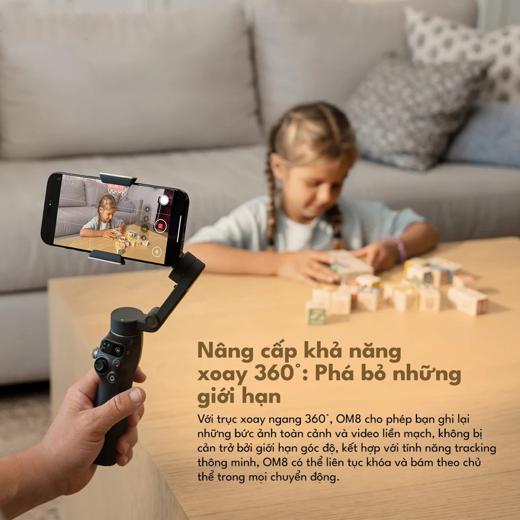 Gimbal Chống Rung Điện Thoại DJI Osmo Mobile 8 Theo Dõi Chủ Thể Cằng Camera Gốc (DJI OM 8)
