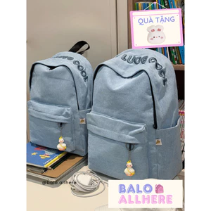 BaLo (XINHXINH) [ORDER] Balo Đơn Giản, Cặp Sách Vải Denim BL31