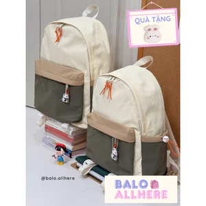 BaLo (XINHXINH) Balo Đơn Giản, Cặp Sách Phối Màu Chống Nước BL33