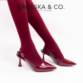 [EROSSKA] - Giày cao gót nữ mũi nhọn trơn kiểu dáng đơn giản màu đen 8cm - EH055