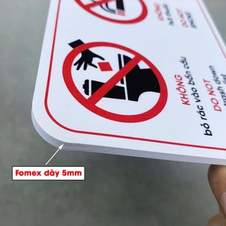 Bảng WC, Bảng nội quy WC, nội quy nhà vệ sinh - Bảng chỉ dẫn nhà vệ sinh, WC - Không thấm nước - Tặng kèm băng dính