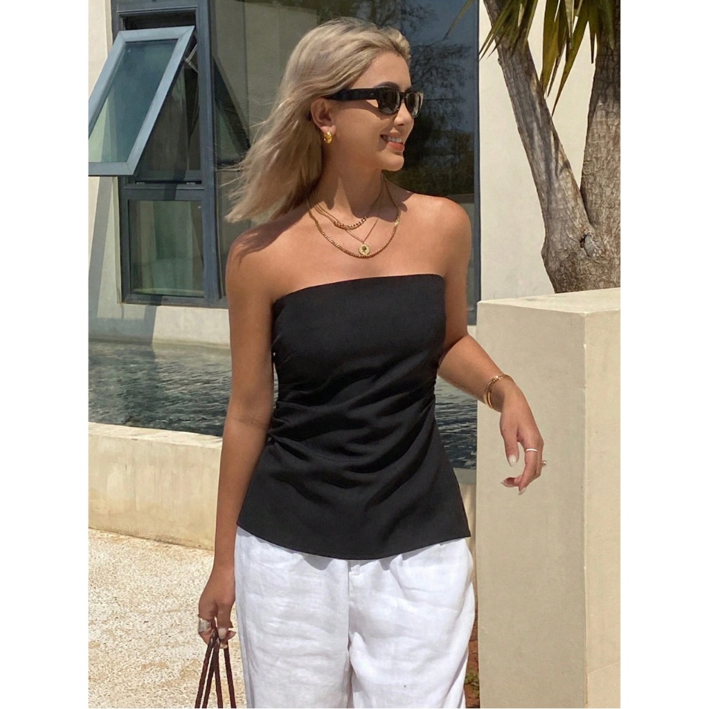 Áo ống lụa trơn viền thun (ko mút, ko dây kéo) sang trọng dành cho nữ CÓ BIG SIZE( XS - XXL)