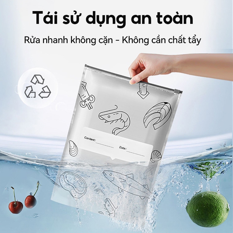 Combo 10 Túi Zip Giấy Nhôm ICON - Túi bảo quản thực phẩm tái sử dụng, giữ đồ tươi lâu