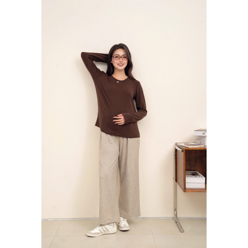 Quần ống suông COZY Pants lưng chun, chất liệu len nỉ thun mềm, cạp chun điều chỉnh cho cả bầu và không bầu BY L'AMME