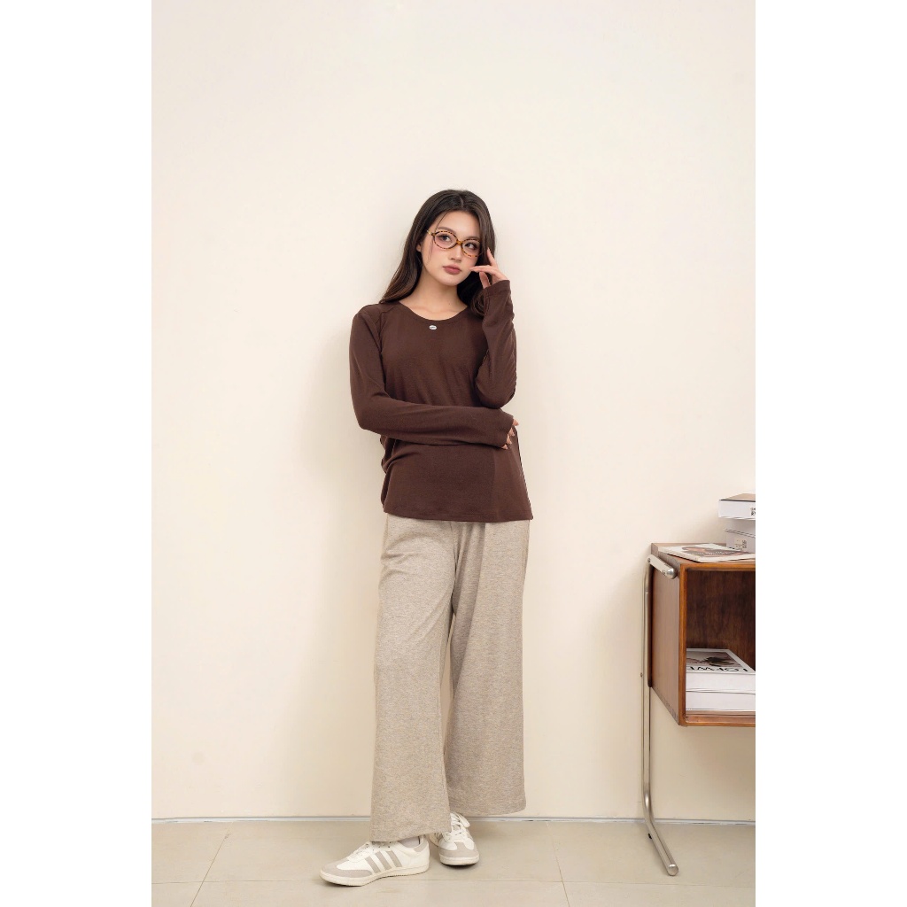 Quần ống suông COZY Pants lưng chun, chất liệu len nỉ thun mềm, cạp chun điều chỉnh cho cả bầu và không bầu BY L'AMME