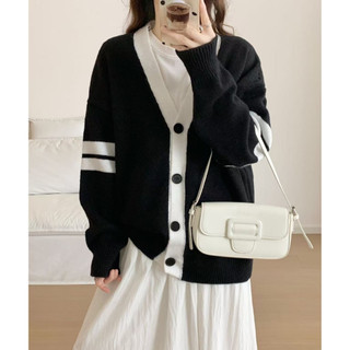 Áo Khoác Cardigan Bigsize Nữ Phối Viền Cá Tính Phong Cách Hàn Quốc Vải Nỉ Gân KHOAC7