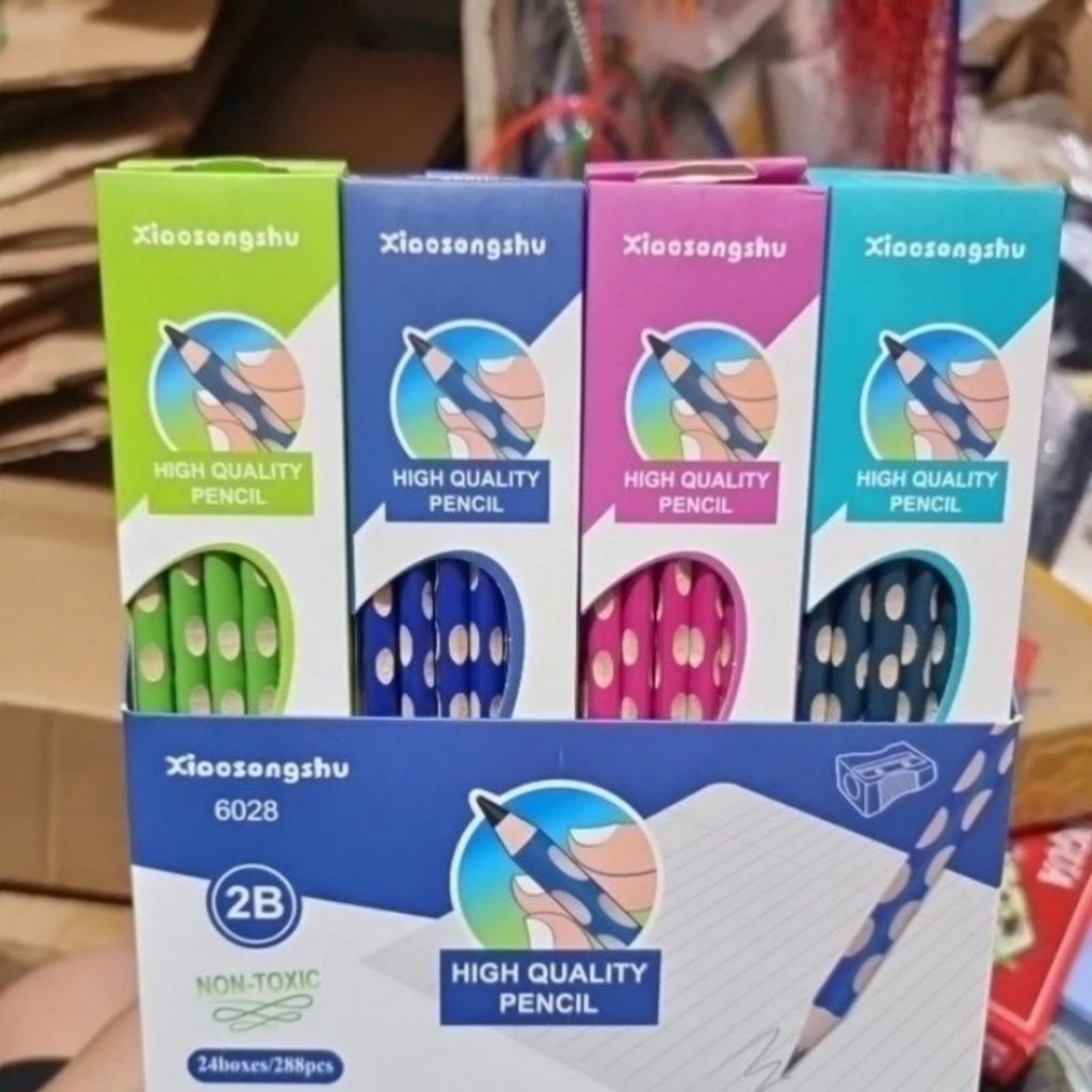 Bút Chì Định Vị - Có Tay Cầm Định Vị, Tặng Kèm 1 Gọt Chì - Phù Hợp Với Các Bé Mới Tập Viết Chữ.