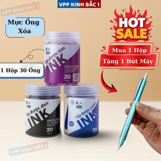 Combo 1 Hộp Mực Xóa 30 Ống Tặng Kèm 1 Bút Máy EF Dùng Cho Học Sinh Tiểu Học Tiết Kiệm Thời Gian Và Công Sức