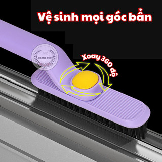 Bàn Chải Chà Sàn Xoay 360º Đa Năng - Chổi Chà Sàn, Chổi Cọ Sàn Tích Hợp Kẹp Gắp Rác 2IN1 Đa Chức Năng Cho Gia Đình
