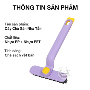 Bàn Chải Chà Sàn Xoay 360º Đa Năng - Chổi Chà Sàn, Chổi Cọ Sàn Tích Hợp Kẹp Gắp Rác 2IN1 Đa Chức Năng Cho Gia Đình