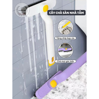Bàn Chải Chà Sàn Xoay 360º Đa Năng - Chổi Chà Sàn, Chổi Cọ Sàn Tích Hợp Kẹp Gắp Rác 2IN1 Đa Chức Năng Cho Gia Đình