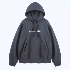 Áo Khoác Nỉ Chống Nắng Họa Tiết Chữ PEACE STAR Dây Kéo Zip Nam Nữ Form Rộng Đẹp Ba Màu Kem Rêu Đen