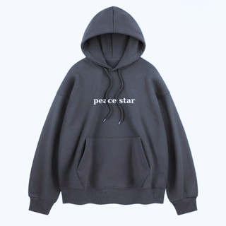 [MẪU MỚI] Áo hoodie nam nữ in chữ PEACE STAR họa tiết phối túi to tiện dụng 4 size 40-68kg - DTB K1