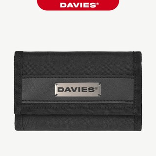 Ví cầm tay nam phản quang màu đen Warrior canvas wallet local brand Davies