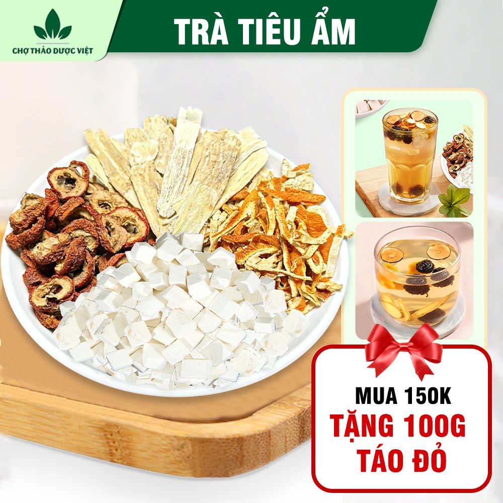 Trà tiêu ẩm, trà hút ẩm tiêu thực, thảo mộc tiêu ẩm, dưỡng tỳ vị, mix vị: bạch linh, trần bì, hoàng kỳ, sơn tra