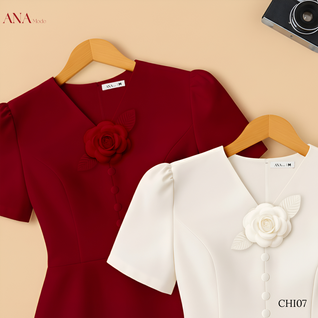 Áo Kiểu Công Sở Nữ ANA Mode Chất Liệu Cotton Lạnh Thanh Lịch Đi Làm Quà Tặng Mẹ AK25CHI07