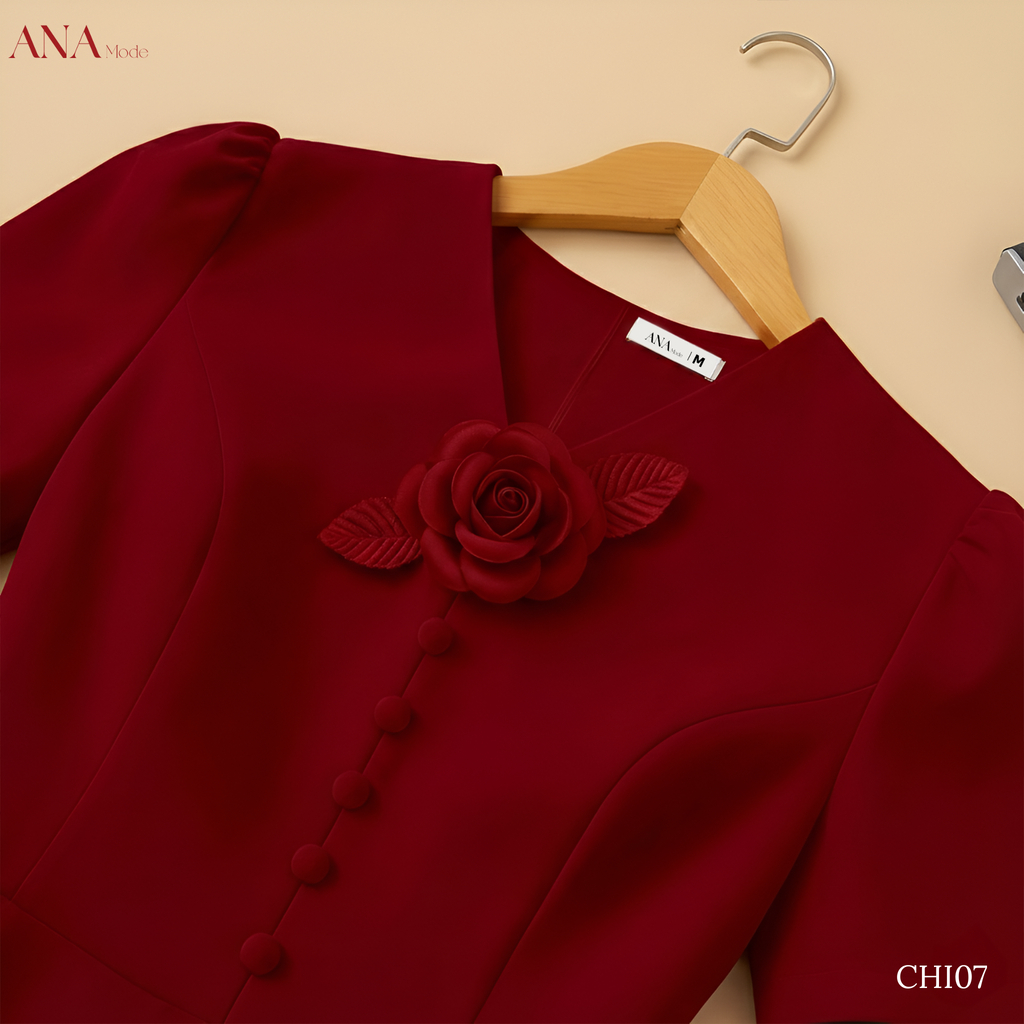 Áo Kiểu Công Sở Nữ ANA Mode Chất Liệu Cotton Lạnh Thanh Lịch Đi Làm Quà Tặng Mẹ AK25CHI07