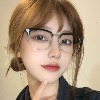 Mắt kính cận thị kính cận có độ sẵn - 0 ~ - 6.00 gọng trong suốt chống ánh sáng xanh phong cách Hàn Quốc kính 058