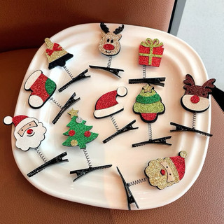 Set 2 kẹp lò xo Noel/Giáng sinh cho bé