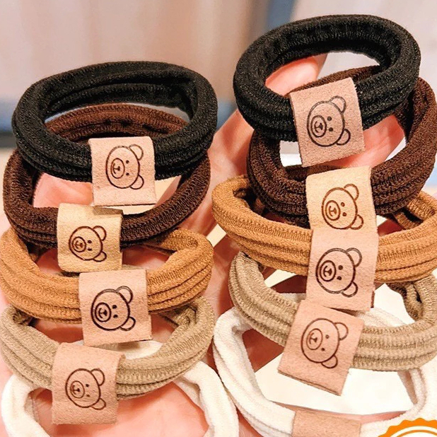 [Peinn] Set 5 Dây Buộc Tóc Nữ Hình Gấu Dễ Thương – Thun Buộc Tóc Co Giãn, Phụ Kiện Tóc Hot Trend ZHXY-001