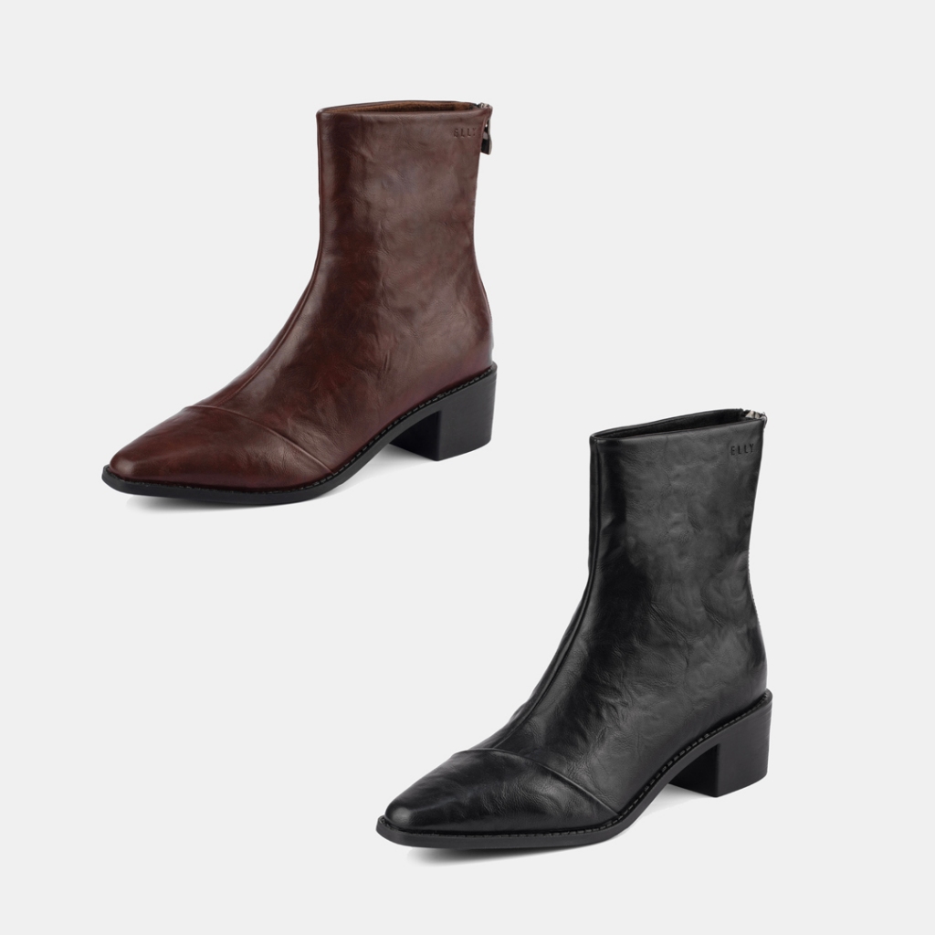 Giày Boot Nữ ELLY Da Microfiber Cao Cấp Thời Trang Cổ Ngắn Giữ Ấm Đi Chơi Sang Trọng – EGM219
