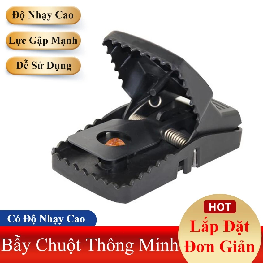 🖤【BẪY CHUỘT THÔNG MINH KHÔNG HÓA CHẤT】Bẫy Chuột Thế Hệ Mới Màu Đen - Thiết Kế Thông Minh, An Toàn & Thân Thiện Với Môi T
