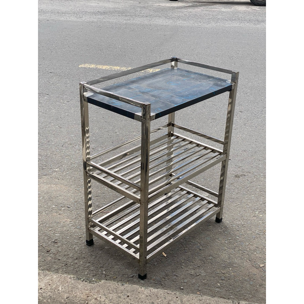 Kệ INOX NHà Bếp 3 tầng siêu bền đủ kích thước