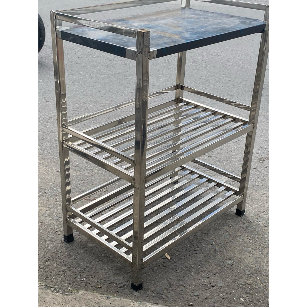 Kệ INOX NHà Bếp 3 tầng siêu bền đủ kích thước