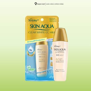 Kem Chống Nắng Trang Điểm Đều Màu Da Sunplay Skin Clear White CC Milk 25g