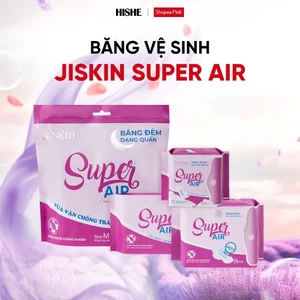 Băng vệ sinh Jiskin bạc hà siêu mỏng, Siêu thấm hút, Không hằm bí, phù hợp với làn da nhạy cảm