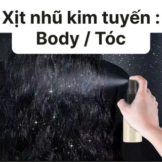 Xịt Body Nhũ, Xịt Tóc Kim Tuyến Lấp Lánh Cho Tiệc Tùng Hamin
