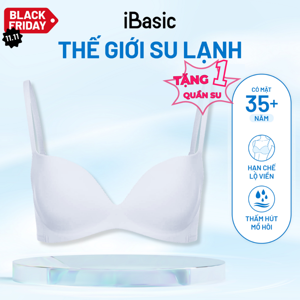 [TẶNG 1 QUẦN SU] Áo ngực su mút vừa iBasic không đường may lazercut ...