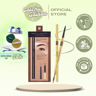 [NONGCHAT] Chì Kẻ Chân Mày Nongchat 2 Đầu, Đầu Chỉ Mảnh 1.5mm, Pro Slim Brown Pencil, 0.06g