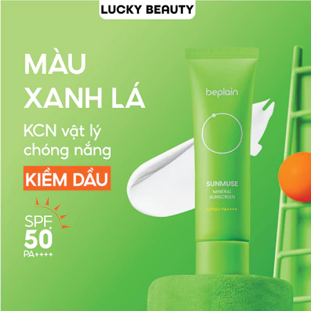 Kem Chống Nắng BEPLAIN Sunmuse Hàn Quốc SPF50+++, Nâng Tone Thần Tốc, Kiềm Dầu – Dưỡng Ẩm 50ml (Hot Olive Young)