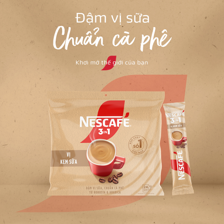[Tặng Ca đá Nescafe] Combo 4 Hộp Cà phê hòa tan NESCAFÉ 3IN1 VỊ KEM SỮA 20 gói ĐẬM VỊ SỮA, CHUẨN CÀ PHÊ