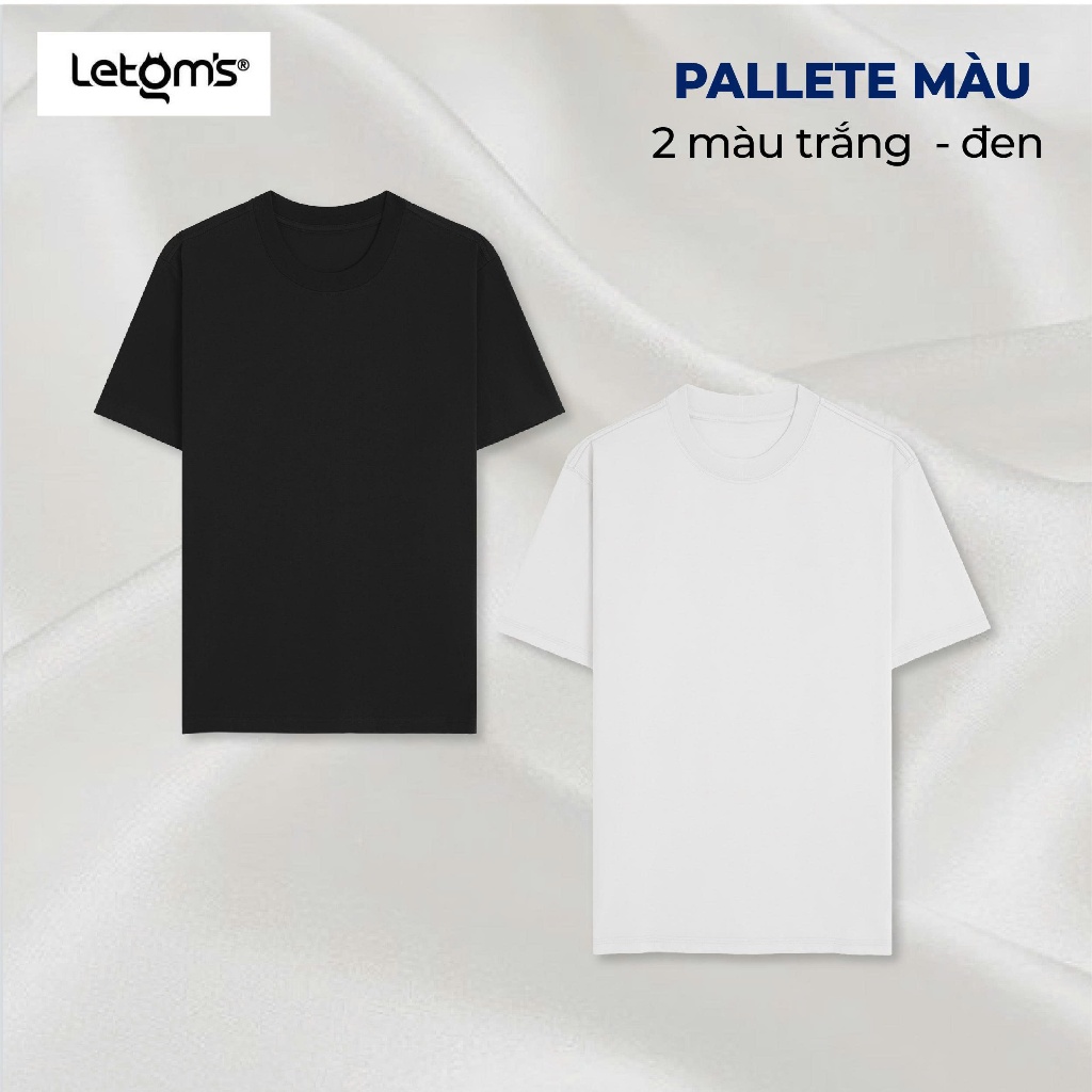 Áo Thun Nam Cotton Mỹ LeTom’s – Form Regular, 2 màu basic đen/trắng dễ phối, chất mềm mịn – thoáng mát – bền màu M10