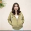 Áo khoác nỉ thêu chữ GELIN chống nắng mũ to tay xỏ ngón dáng croptop thêu zip đi nắng