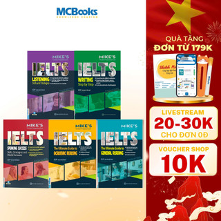 Sách - Combo Ielts Mike's (Writing, Reading, Speaking, Listening) - Học Kèm App Online