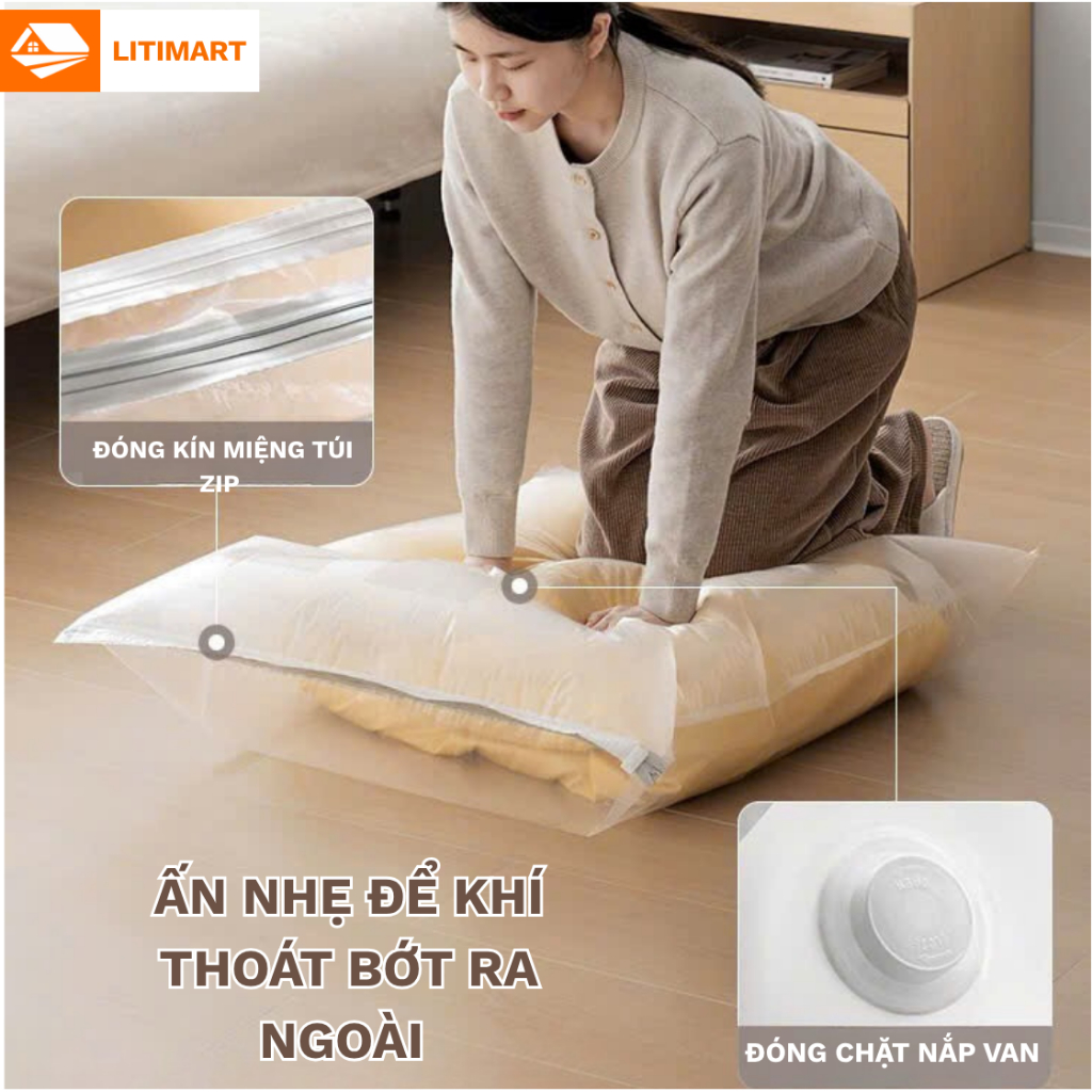 TÚI HÚT CHÂN KHÔNG ĐỰNG QUẦN ÁO, chống ẩm mốc.