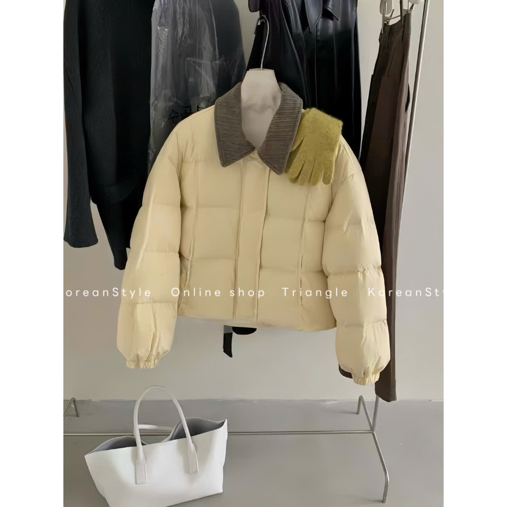 TRIANGLE - Korea puffer jacket (Cân nhắc kỹ, returned is not welcomed)- Áo phao Hàn Quốc cao cấp cổ nhung polo