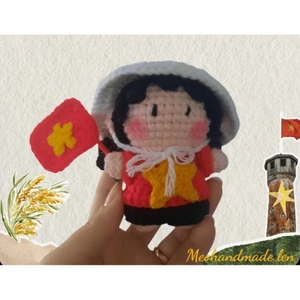 Móc khóa em bé Việt Nam - handmade len - crochet - amigurumi