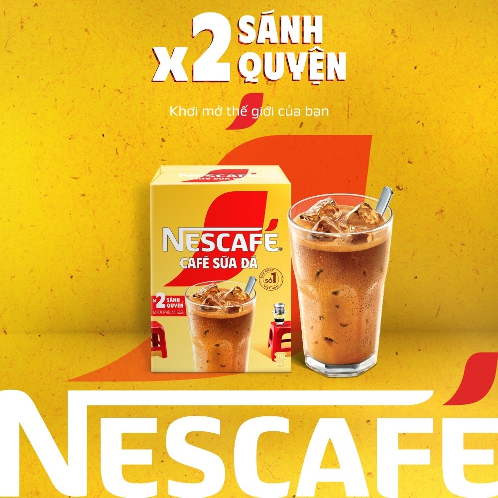 [Tặng Ca đá Nescafé] Combo 4 Hộp Cà phê Hòa tan NESCAFÉ CAFÉ SỮA ĐÁ 10 gói Nhân đôi sánh quyện